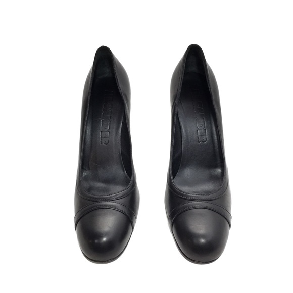 🌹JIL SANDER Black Leather Round Toe Pumps🌹 - Picture 6 of 8